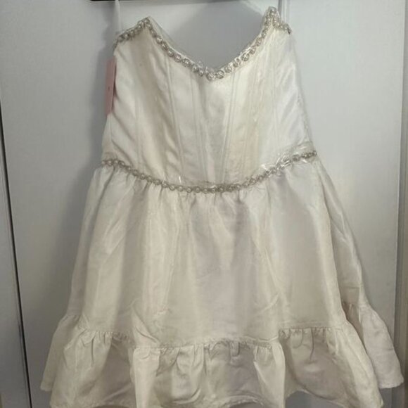 NWT V. Chapman Evie Strapless Fit & Flare Brocade Mini Dress - Picture 5 of 7